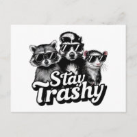 Stay Trashy Raccoon Opossum Sunglasses Art