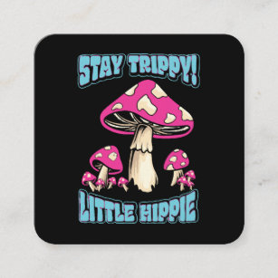 Stay Trippy! Little Hippie Square Business Card