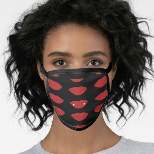 Stay True Black and Red Vampire Face Mask