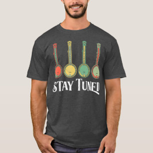 Stay Tuned  Retro Banjo Graphic T-Shirt
