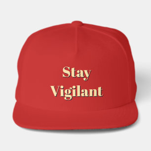 Stay Vigilant Red Snap Back Hat