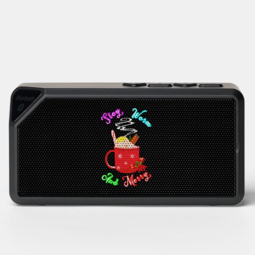 Stay Warm And Merry Cinnamon Snowflakes Christmas Bluetooth Speaker