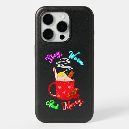 Stay Warm And Merry Cinnamon Snowflakes Christmas iPhone 15 Pro Case