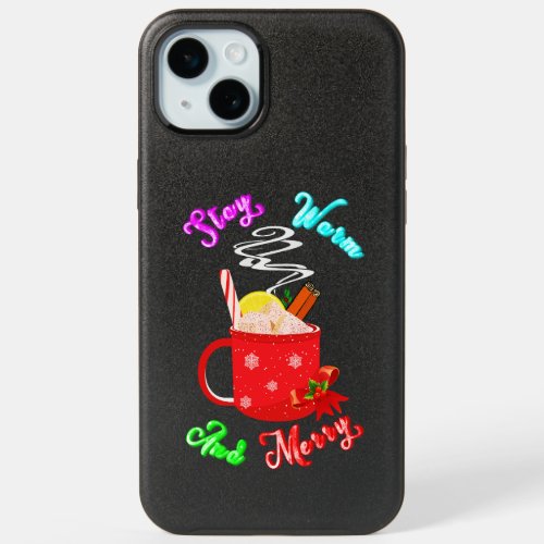 Stay Warm And Merry Cinnamon Snowflakes Christmas iPhone 15 Plus Case