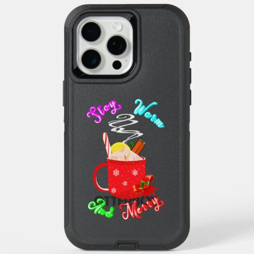 Stay Warm And Merry Cinnamon Snowflakes Christmas iPhone 15 Pro Max Case