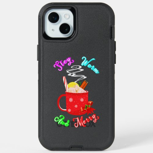 Stay Warm And Merry Cinnamon Snowflakes Christmas iPhone 15 Plus Case