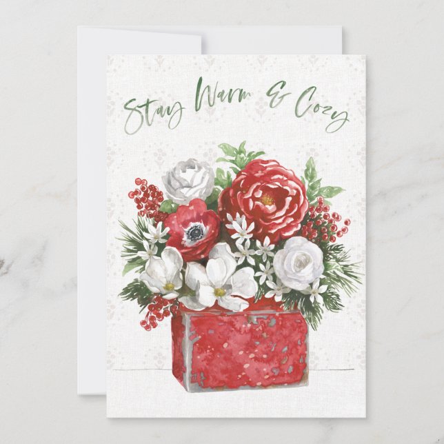 Stay Warm & Cozy Holiday Card (Front)