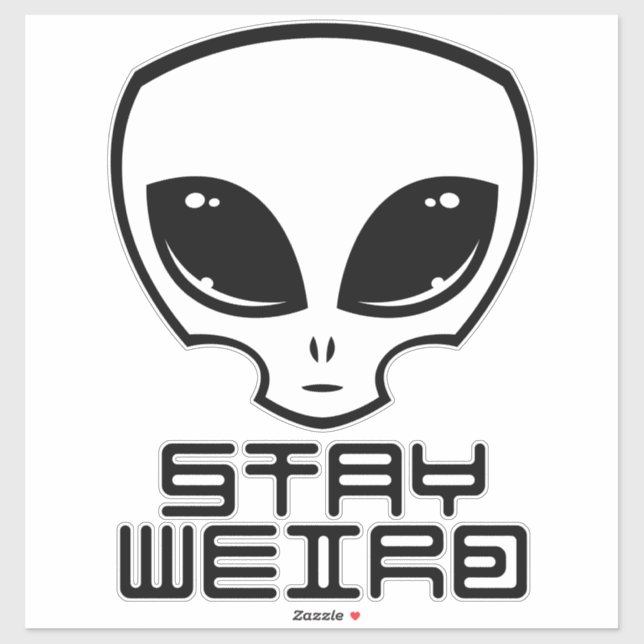 Stay Weird Alien Head Sticker (Sheet)