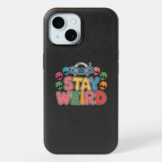 Stay Weird Alien Spaceship Fun Phone Case for Teen