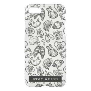 Stay Weird Black & White Human Anatomy Biology iPhone SE/8/7 Case