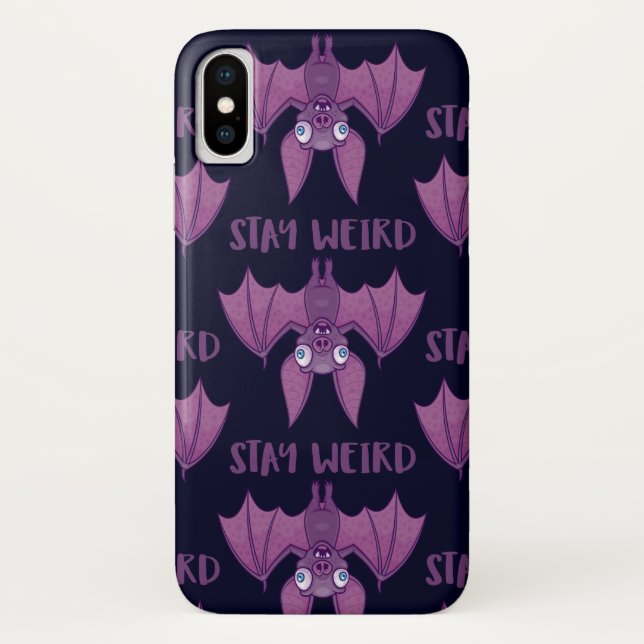 Stay Weird Cartoon Bat Case-Mate iPhone Case (Back)