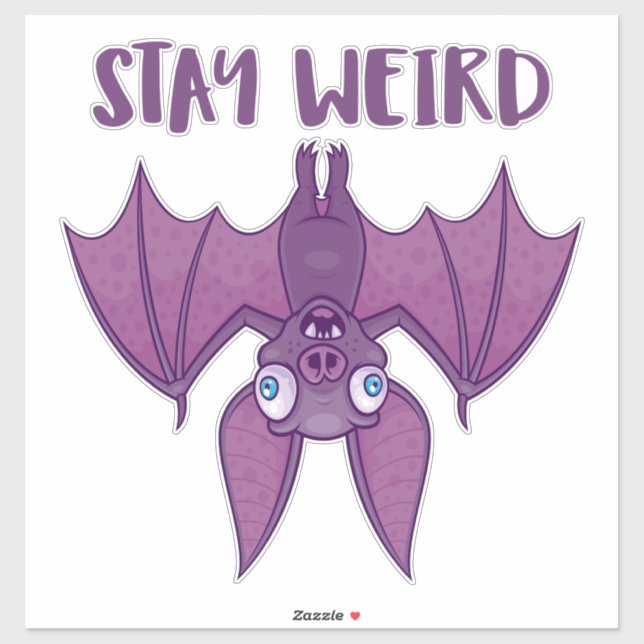Stay Weird Cartoon Bat Sticker (Sheet)