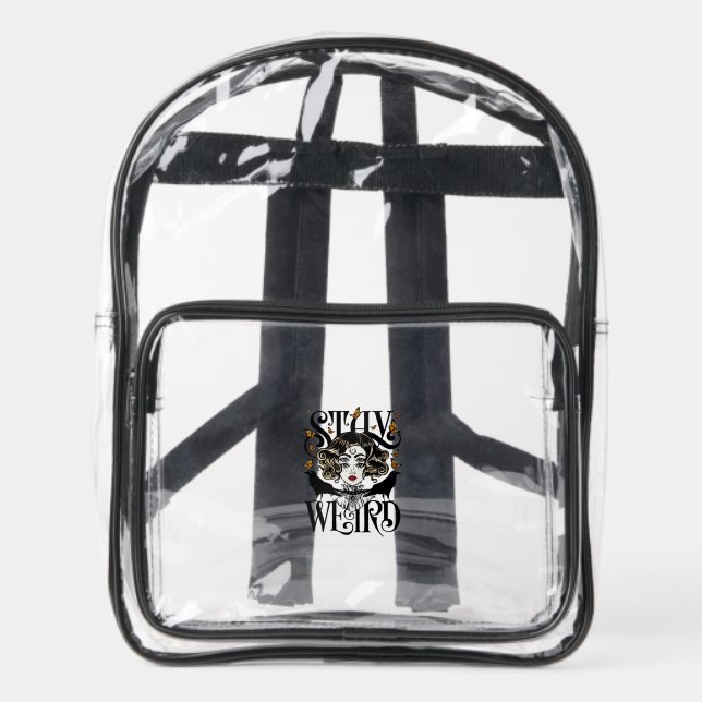 Stay Weird Clear Backpack (Front)