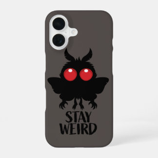 Stay Weird Creepy Cute Mothman Cryptid iPhone 16 Case