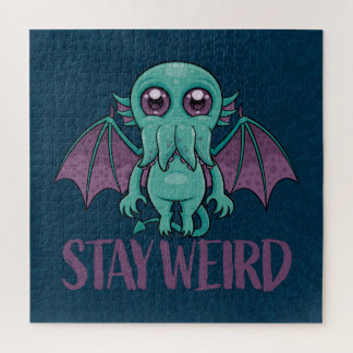 Stay Weird Cute Cthulhu Monster Jigsaw Puzzle
