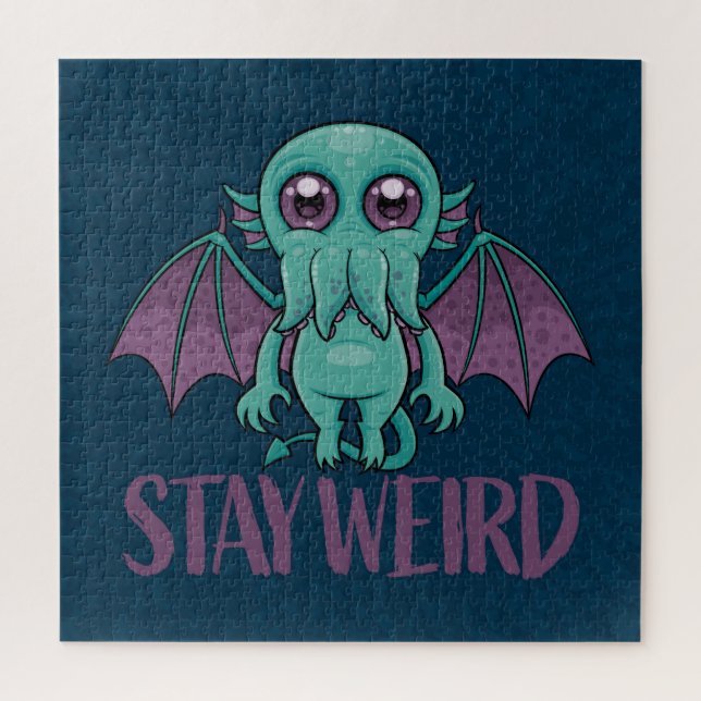 Stay Weird Cute Cthulhu Monster Jigsaw Puzzle (Vertical)