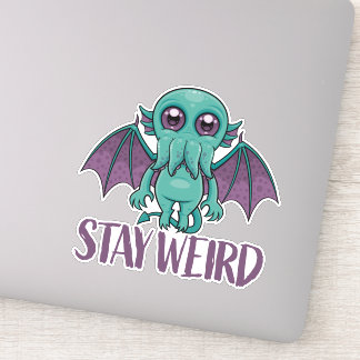 Stay Weird Cute Cthulhu Monster Sticker