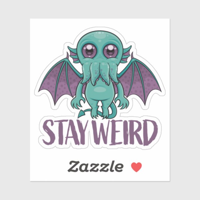 Stay Weird Cute Cthulhu Monster Sticker (Sheet)