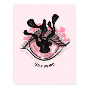 Stay Weird Eye - Pastel Goth Pink Poster