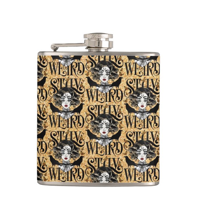 Stay Weird Flask (Front)