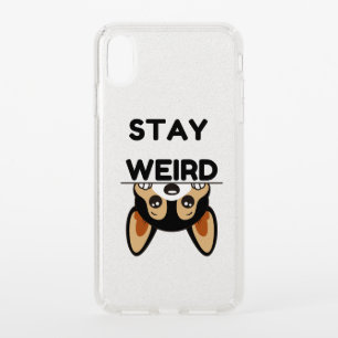 Stay Weird Funny Boston Terrier Cartoon Dog Speck iPhone XS Max Case