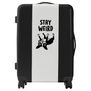 Stay Weird Funny Boston Terrier Dog Luggage