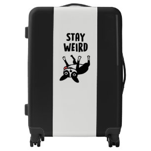Stay Weird Funny Boston Terrier Dog Luggage