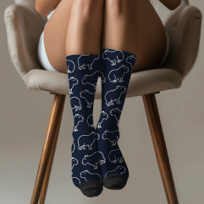 Stay Weird Funny Capybara Pattern Socks