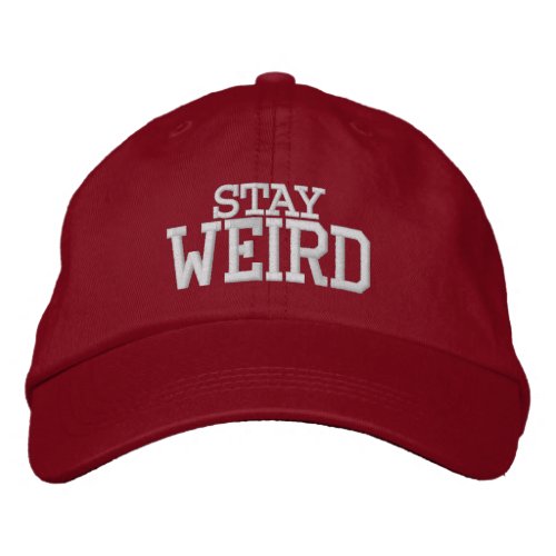 STAY WEIRD funny sports hat  Custom color caps