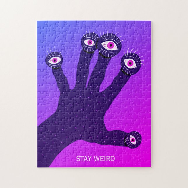 Stay Weird Funny Strange Creepy Psychedelic Jigsaw Jigsaw Puzzle (Vertical)