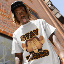 Stay Weird Hilarious Monkey Comedy Men's T-shirt