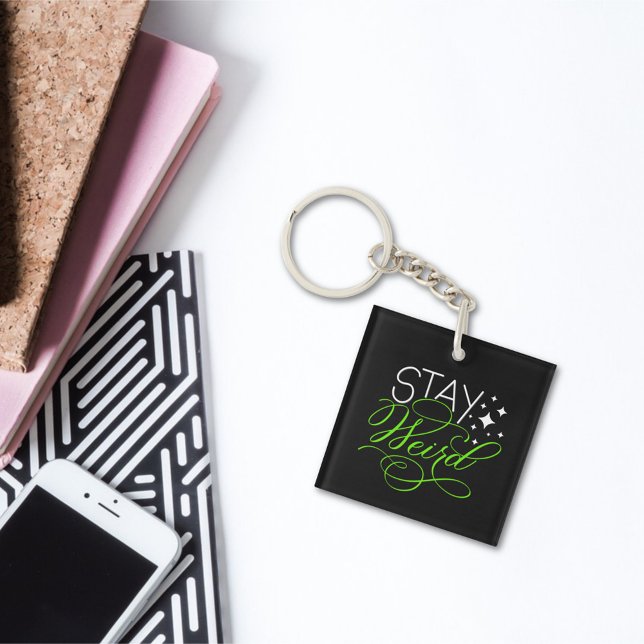 Stay Weird Introvert, Geek, Nerd Keychain (Creator Uploaded)