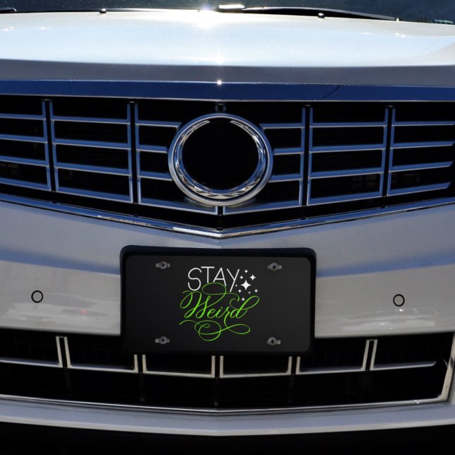 Stay Weird Introvert ,Geek, Nerd License Plate (Creator Uploaded)