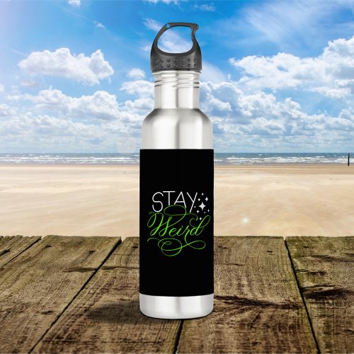 Stay Weird Introvert Geek Nerd Stainless Steel Water Bottle