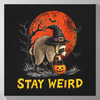 Stay Weird Jimothy Seattle Raccoon Halloween Full Canvas Photo Tile