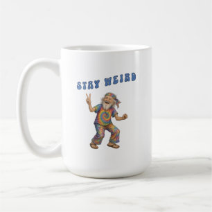 Stay Weird, Old Man Tie Dye Coffee Mug
