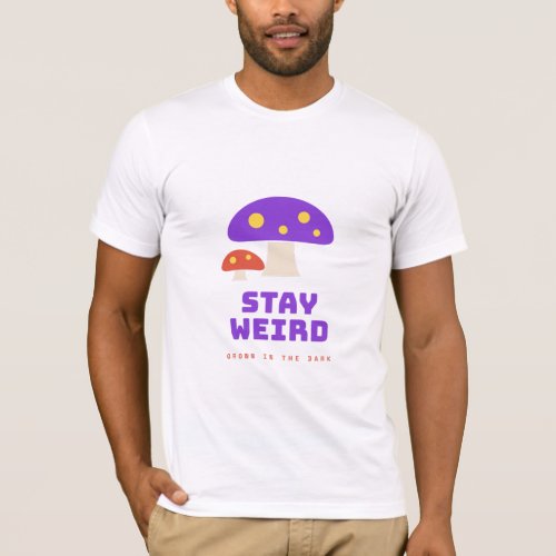 Stay Weird Retro Mushroom Premium T-Shirt