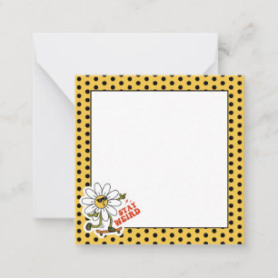Stay Weird Skateboarding Daisy Note Card