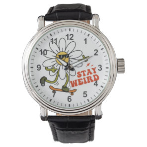 Stay Weird Skateboarding Daisy Watch