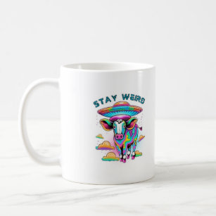 "Stay Weird" UFO Cow Mug
