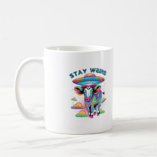 "Stay Weird" UFO Cow Mug