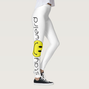 Stay Weird with Smilie Face Leggings