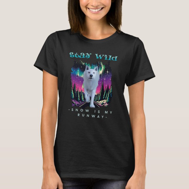 Stay Wild Arctic Wolf T-Shirt (Front)