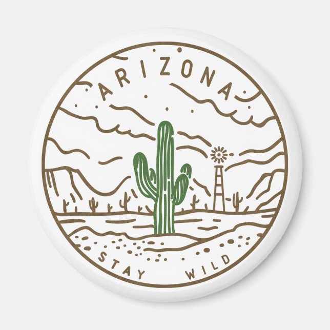 Stay Wild Arizona Magnet (Front)