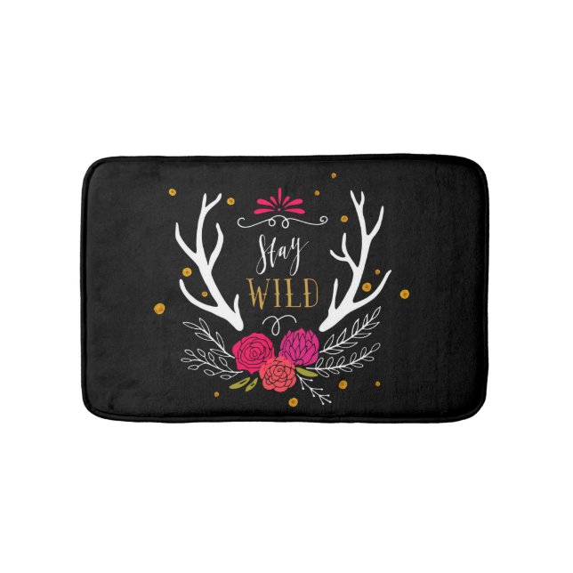 Stay Wild Bathroom Mat (Front)