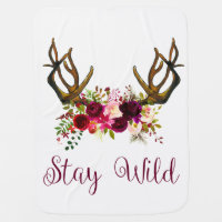 Stay Wild Boho Baby Blanket