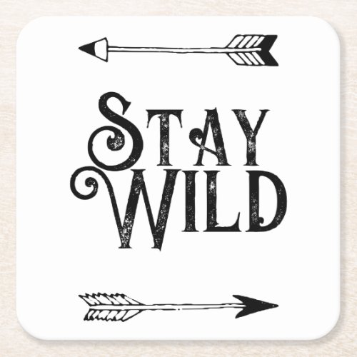 Stay wild boho paper coaster