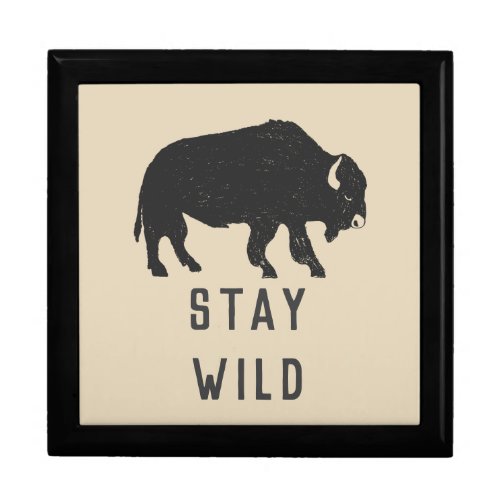 Stay Wild Buffalo Silhouette Gift Box