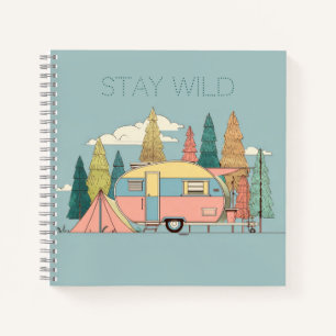 Stay Wild Camper – Cute Camping Adventure Gift Tag Notebook