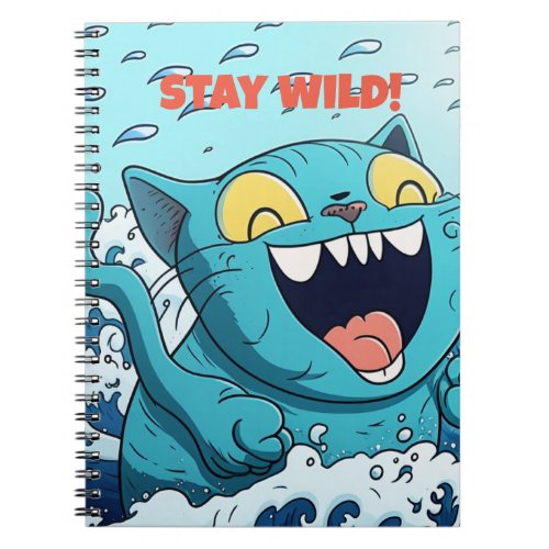 Stay Wild Cat Spiral Notebook _ Birthday Gift